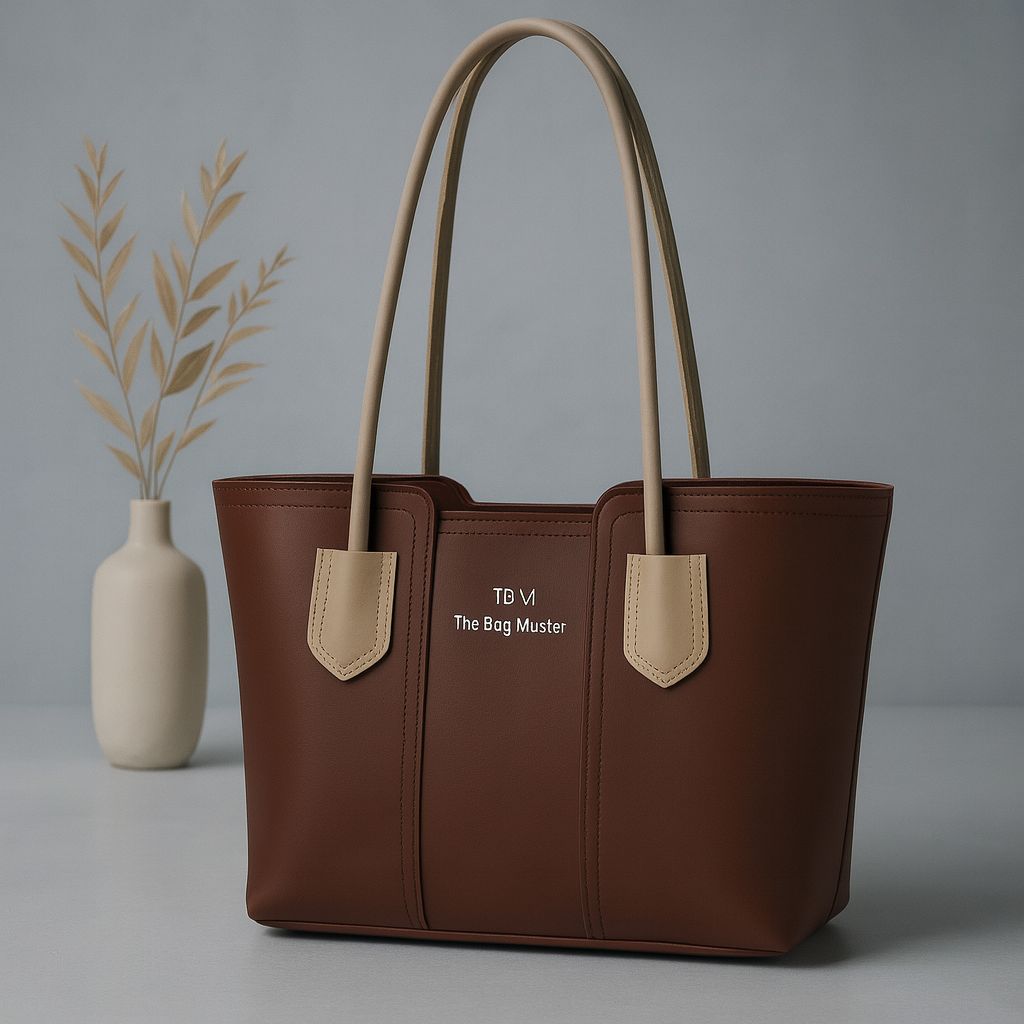 💼 Premium Synthetic Leather Tote Bag - Image 4